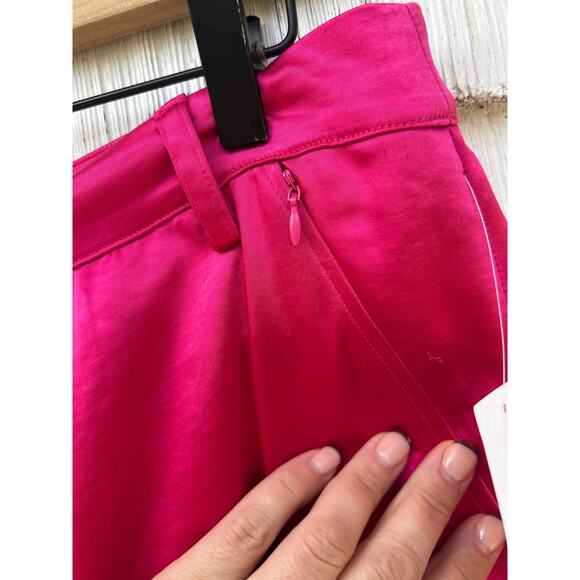 NWT Good American Washed Satin Wide Leg Pants‎ High Waist Love Potion Pink 12/31 - Picture 5 of 9